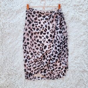 Dress Forum Faux Wrap Leopard Print‎ Skirt
